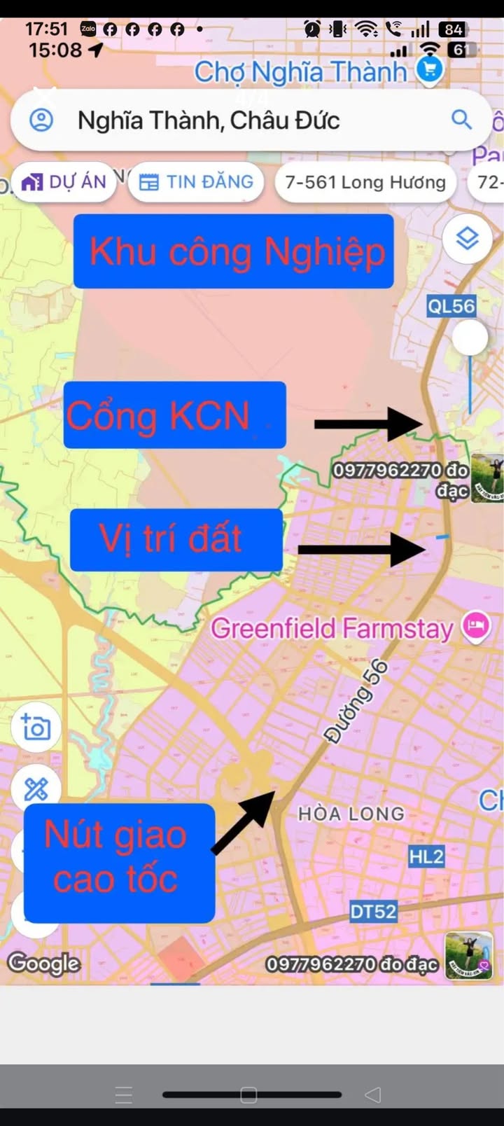 Đất nền mặt tiền Quốc lộ 56 Hòa Long 840m² giá 8.5 tỷ - Đầu tư sinh lời ngay!