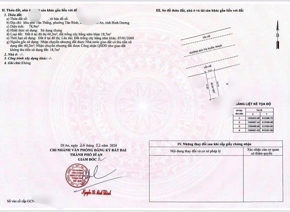 Nhà mặt tiền Bùi Thị Xuân Dĩ An 78.9m² giá 3.6 tỷ - Đầu tư sinh lời ngay!