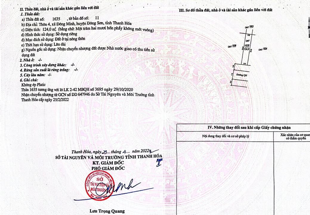 Đất nền dự án Đông Minh 124m² giá 900 triệu - Vị trí đắc địa, tiềm năng phát triển!