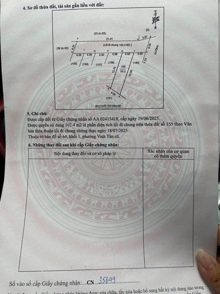 Đất thổ cư đường Phạm Hồng Thái, Vinh Tân 53.2m² giá 1.7 tỷ - Sổ đỏ chính chủ!