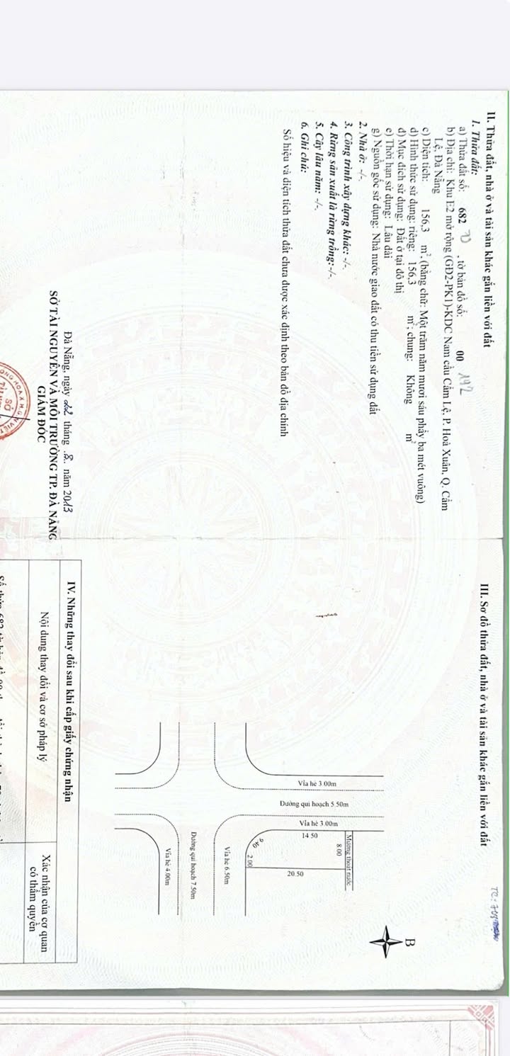 Đất góc 2 mặt tiền đường Nguyễn Văn Tấn và Lê Đỉnh, Hòa Xuân, 156m² giá 7 tỷ - Cơ hội đầu tư tuyệt vời!