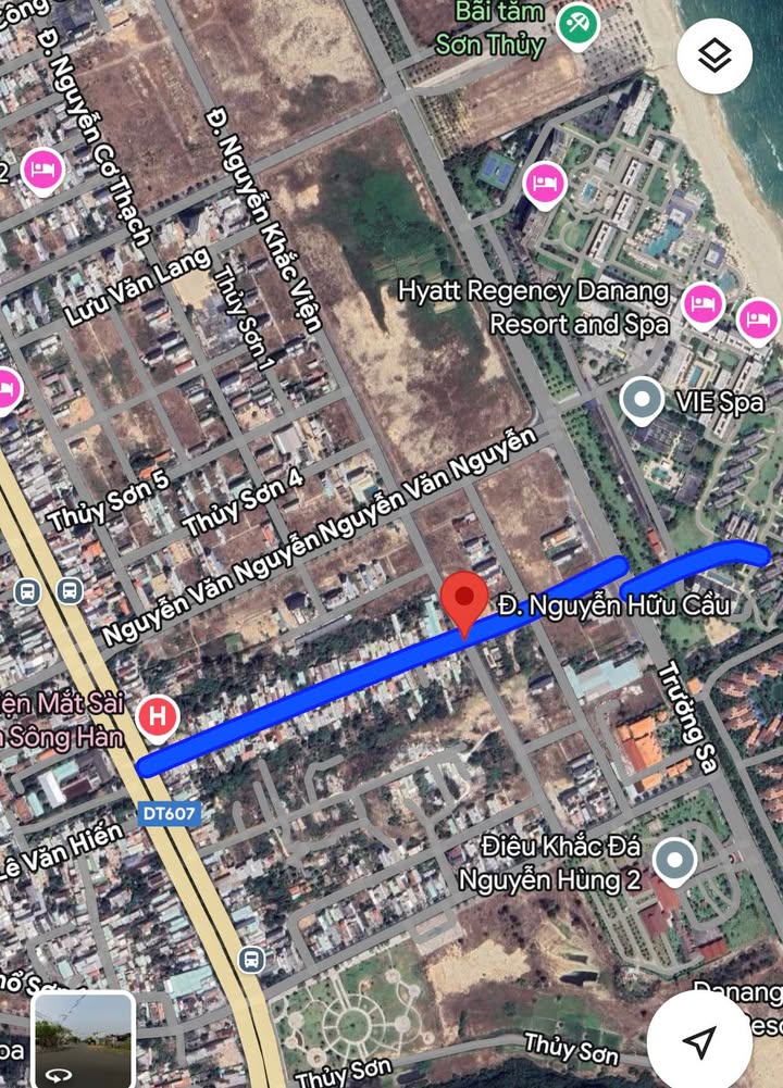 Đất thổ cư Nguyễn Hữu Cầu Đà Nẵng 224m² giá 13 tỷ - Đường thông ra biển!