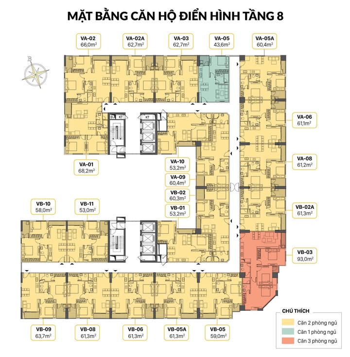 Căn hộ chung cư T&T Vinh 62.7m² giá 3.4 tỷ - Đầy đủ nội thất sang trọng!