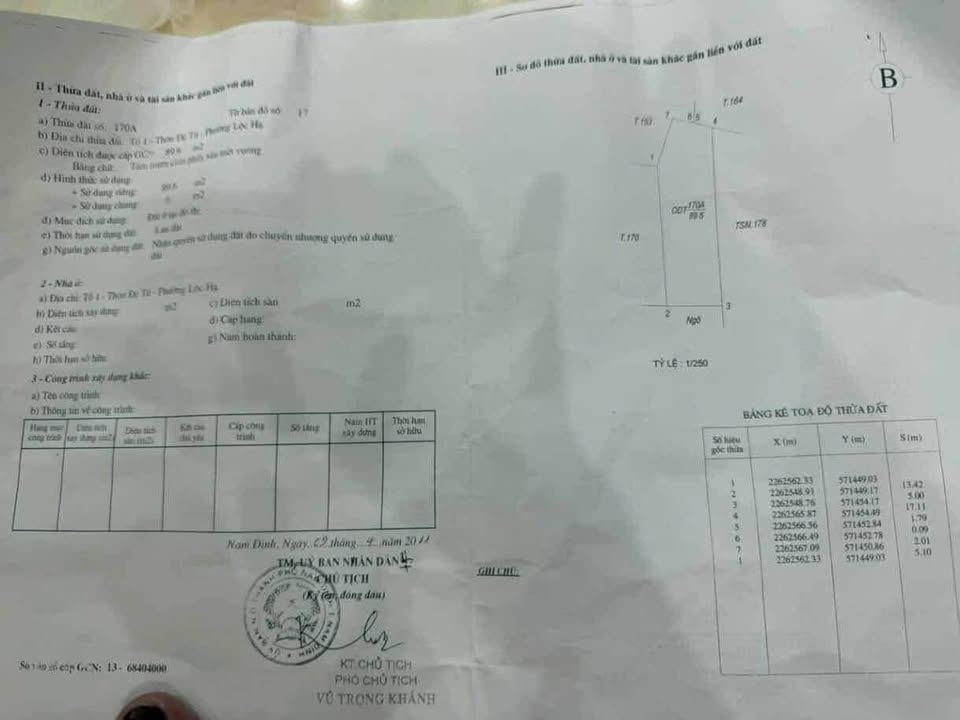 Nhà bán tại Đệ Tứ, Nam Định 90m² giá 850 triệu - Cơ hội đầu tư hấp dẫn!