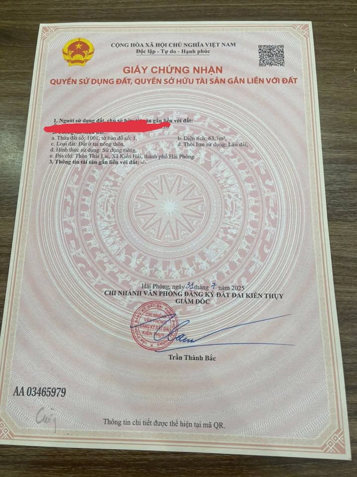 Đất thổ cư Tân Phong 63m² giá 750 triệu - Mặt đường ô tô vào tận nơi!