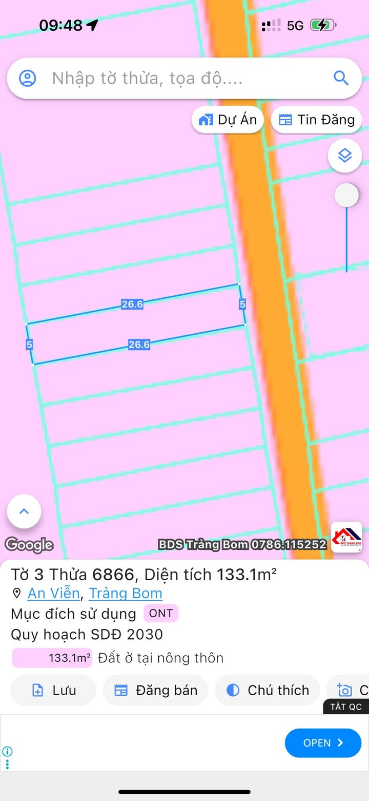 Đất nền Phùng Hưng, An Viễn, Trảng Bom, Đồng Nai, 135m² giá 1.1 tỷ - Cơ hội đầu tư tốt!