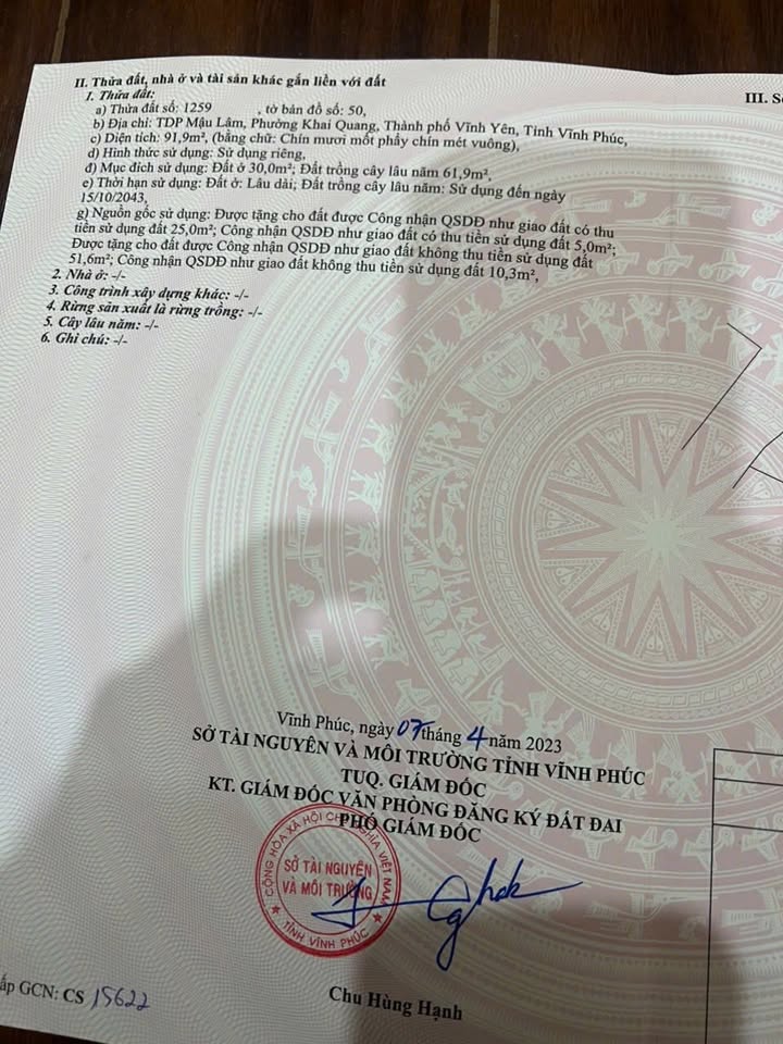 Đất 2 mặt tiền kinh doanh tại Mậu Lâm, Vĩnh Yên 91m² giá chỉ 2.2 tỷ - Cơ hội đầu tư hấp dẫn!