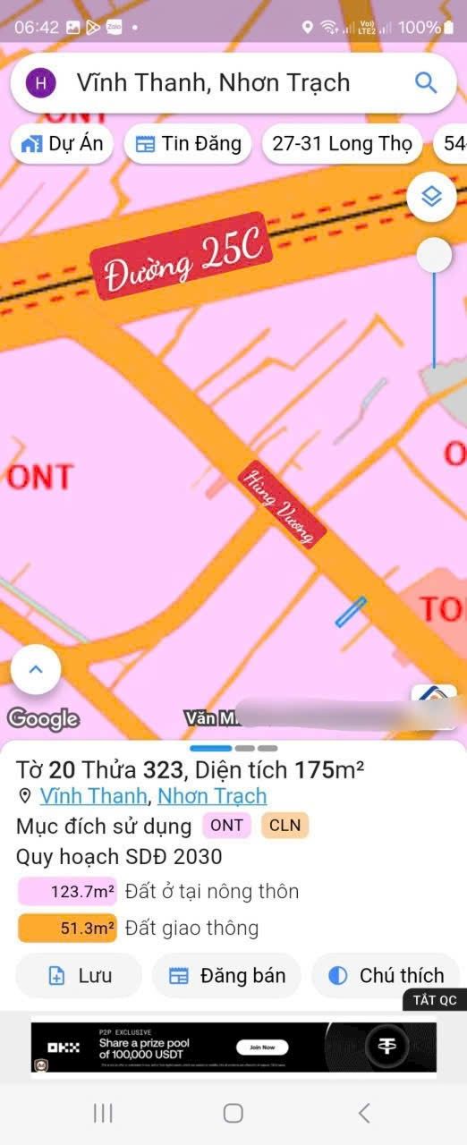 Đất mặt tiền Hùng Vương Vĩnh Thanh 175m² - Giá đầu tư hấp dẫn!