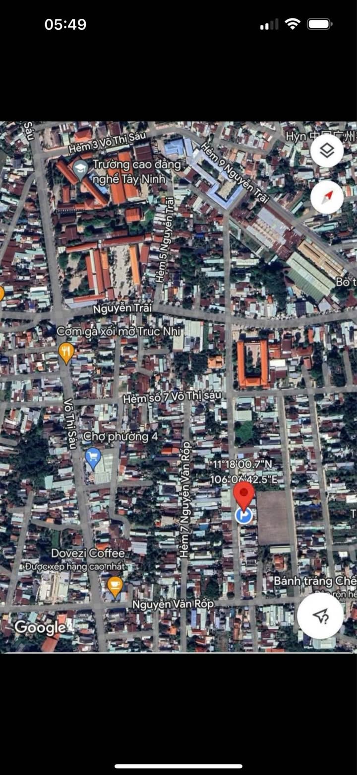 Đất nền Hẻm 12 Nguyễn Văn Rốp, Tây Ninh - 189m², giá 270 triệu - Vị trí trung tâm thuận lợi!