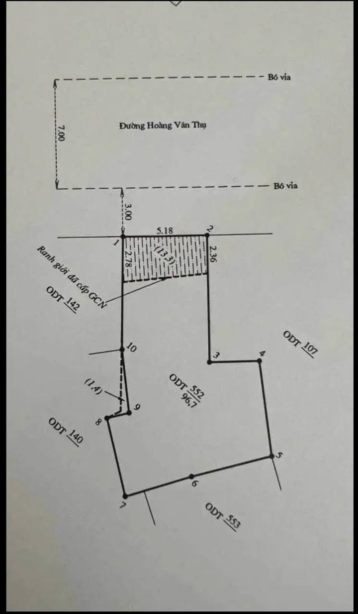 Đất Mặt Tiền Đường Hoàng Văn Thụ Quy Nhơn 96m² giá 6 tỷ - Tiềm năng kinh doanh lớn!