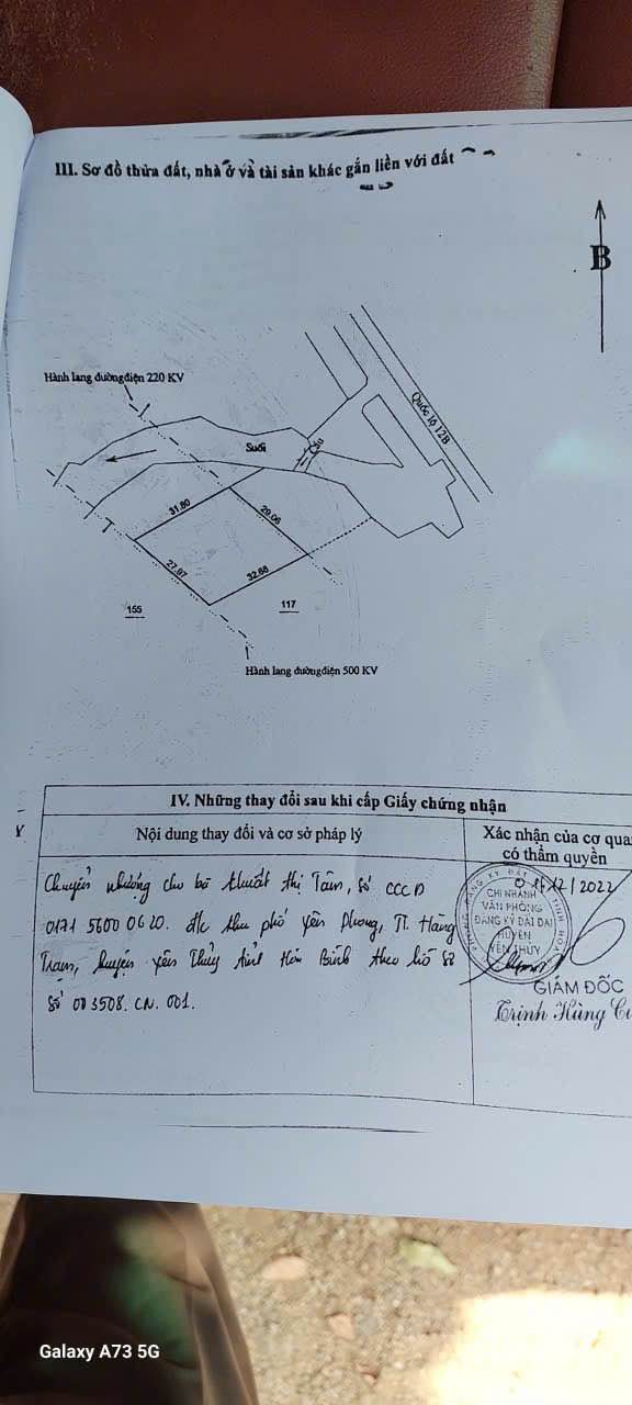 Đất thổ cư 842m² xã Yên Trị, huyện Yên Lập, giá chỉ 5 tỷ - Sổ đỏ chính chủ!