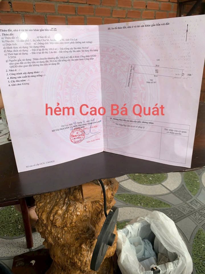 Đất thổ cư 150m² tại Chư Sê, Gia Lai giá chỉ 510 triệu - Đường bê tông ô tô tránh nhau!