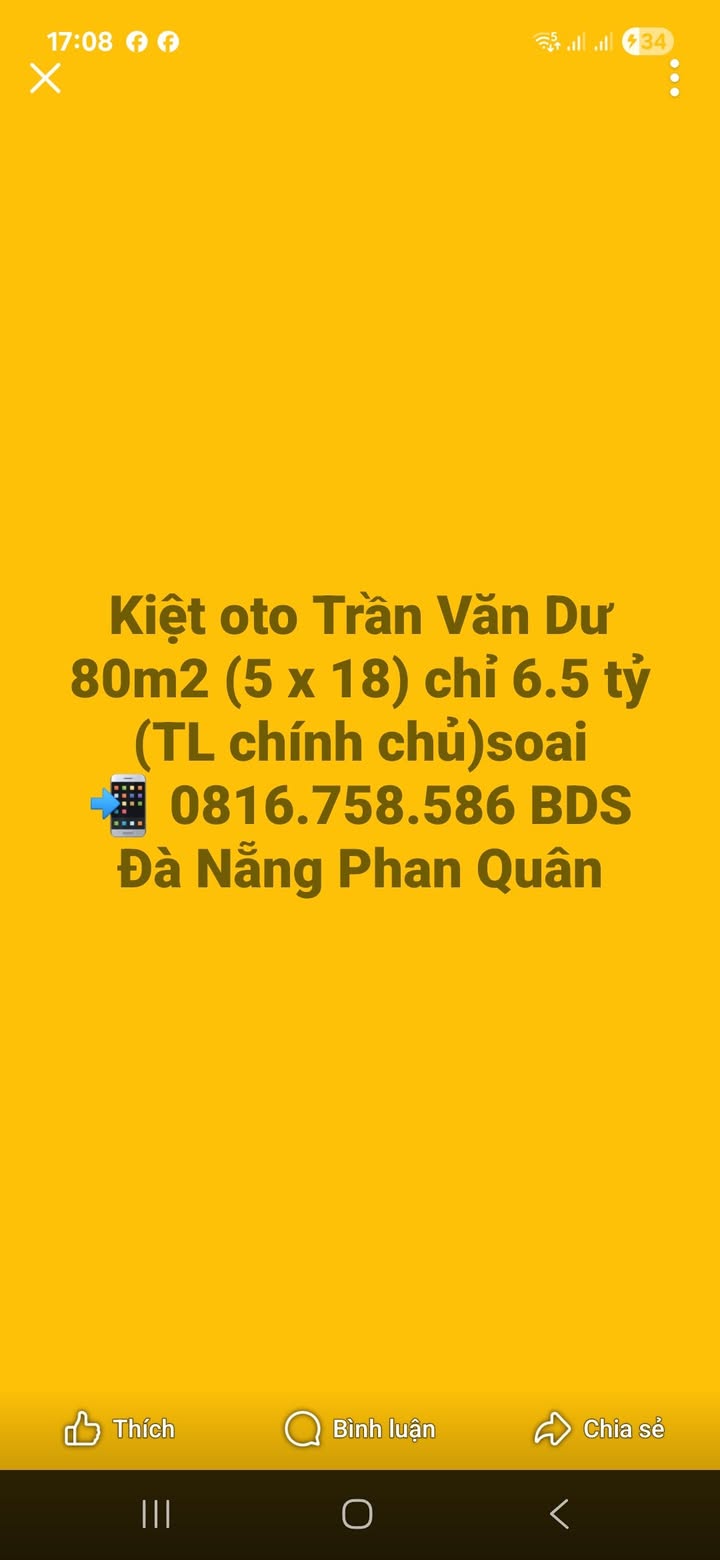 Nhà riêng Ngũ Hành Sơn Đà Nẵng 80m² giá 6.5 tỷ - Chính chủ bán gấp!