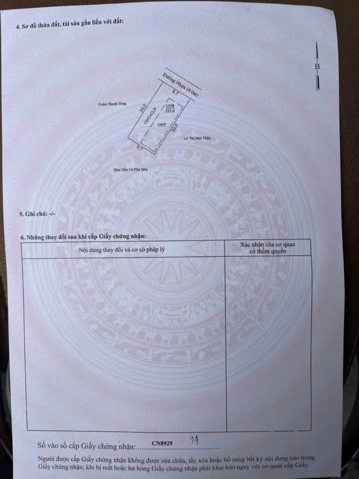 Nhà phố Thủ Dầu Một 194m² giá 6.7 tỷ - Gần Đại học Thủ Dầu Một!