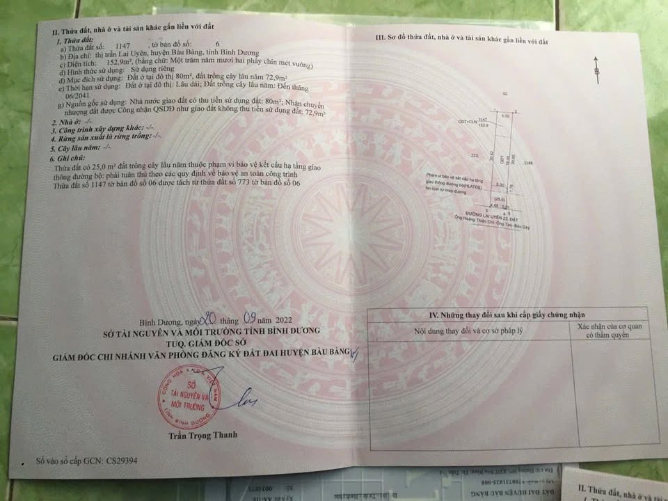 Đất nền Lai Uyên Bàu Bàng 150m² giá 700 triệu - Sổ hồng chính chủ!