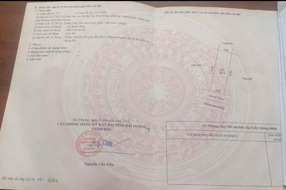 Đất nền Tân Phú Hưng 67.5m² giá chỉ 3 tỷ - Vị trí đắc địa, cơ hội đầu tư tuyệt vời!