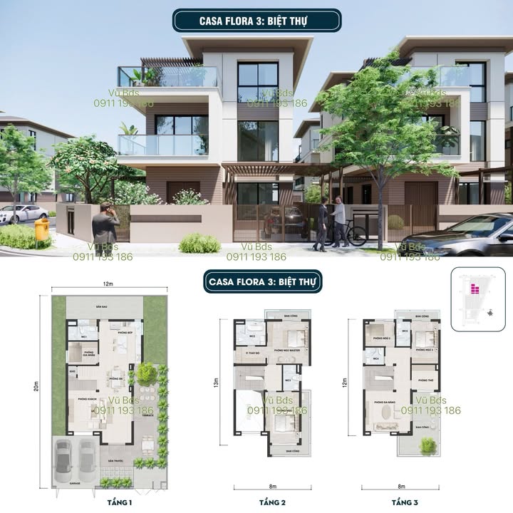 Biệt thự đơn lập Casa Flora VSIP Nghệ An 240m² - Không gian sống đẳng cấp