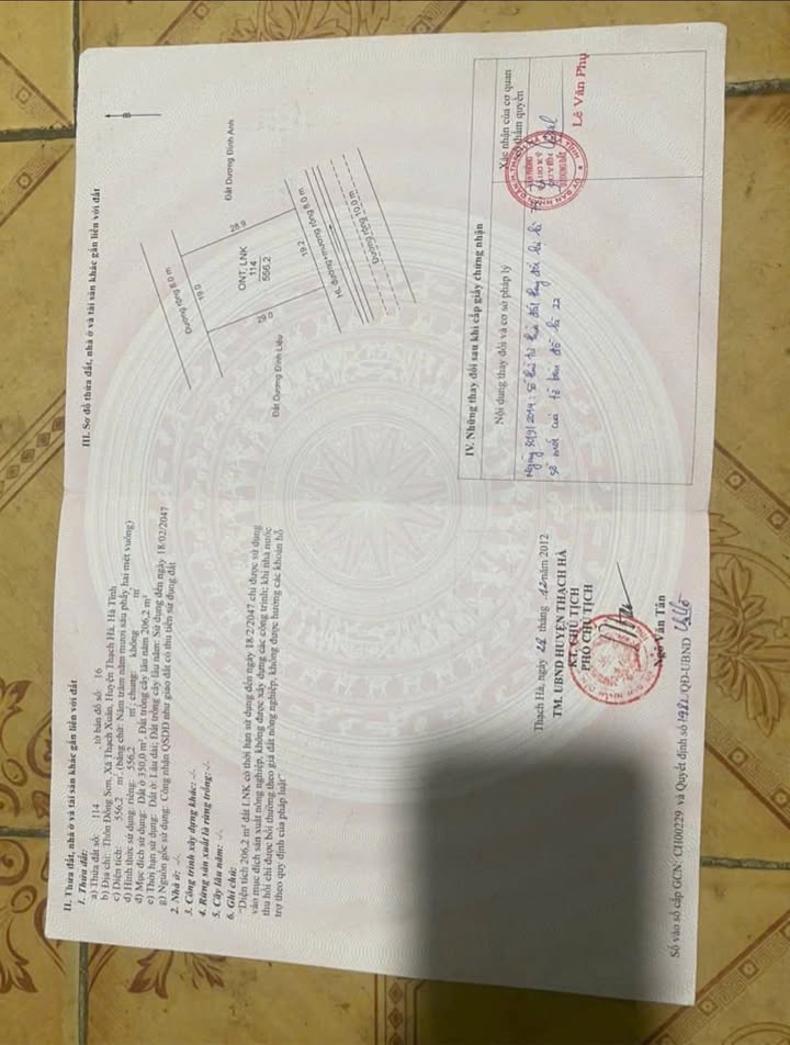 Đất mặt đường 92, xã Thạch Xuân, 532m² - Đường thảm đẹp, sẵn sàng đầu tư!