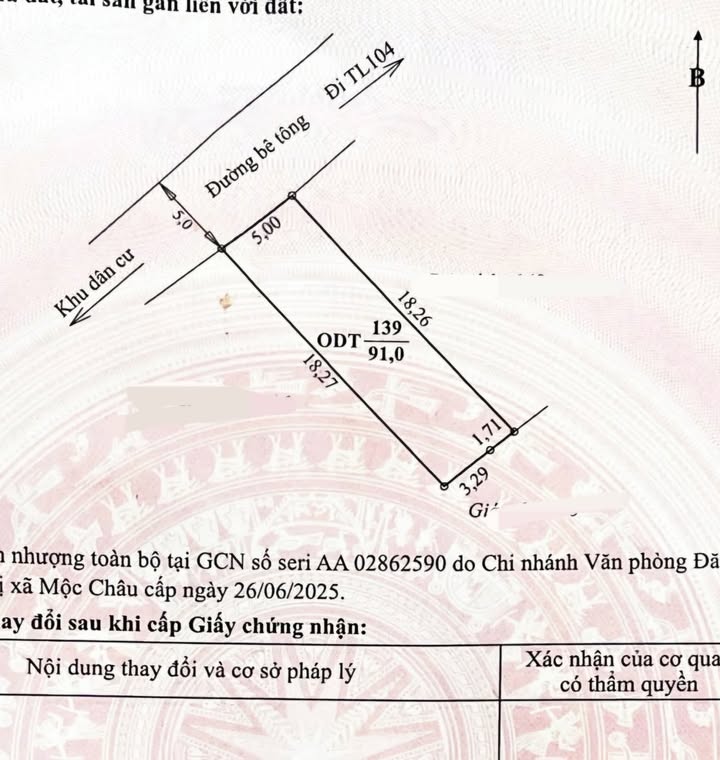 Đất thổ cư 91m² tại Thảo Nguyên, Mộc Châu chỉ 2 tỷ - Cơ hội đầu tư tuyệt vời!