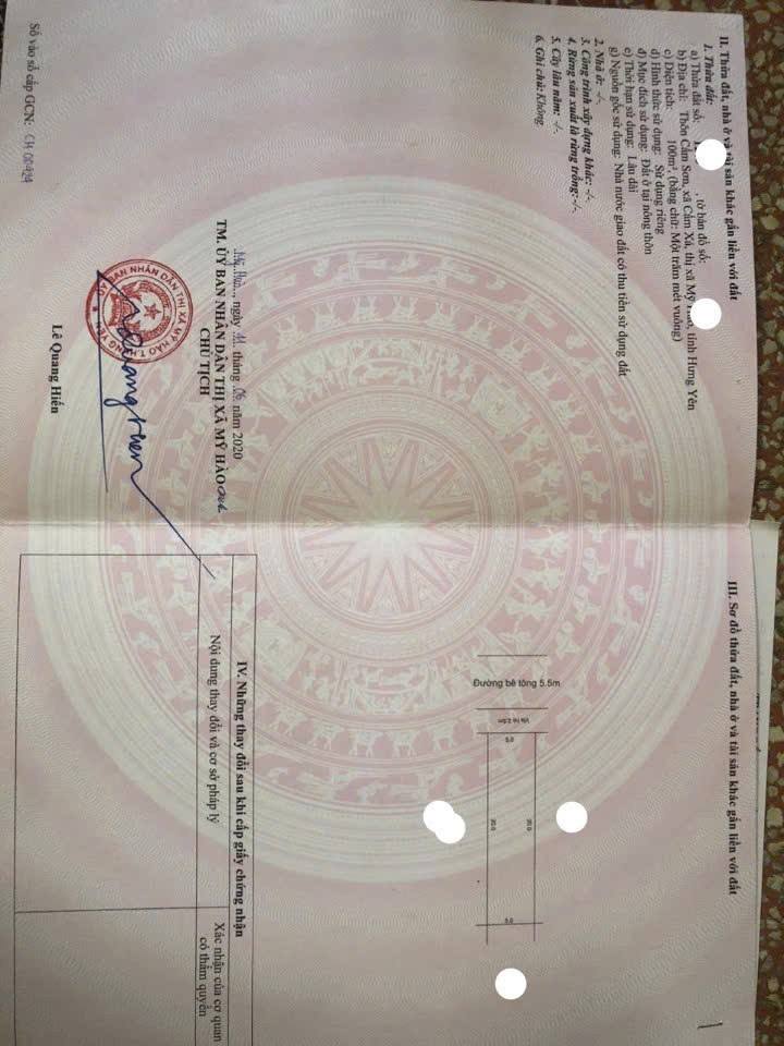 Đất nền Cẩm Xá, Mỹ Hào, Hưng Yên 100m² giá 300 triệu - Đầu tư sinh lời ngay!