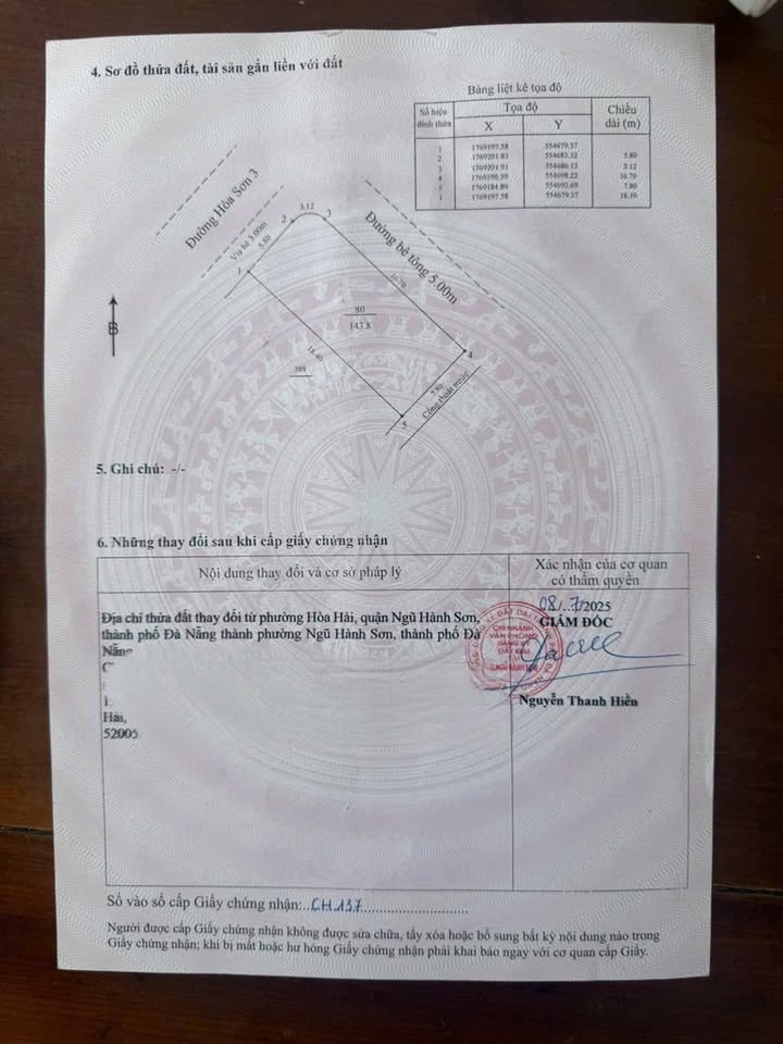 Đất biển 2 mặt tiền Hỏa Sơn 3 Ngũ Hành Sơn 150m² giá 6.5 tỷ - Cơ hội đầu tư tuyệt vời!