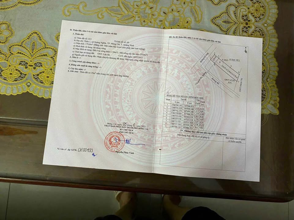 Đất thổ cư thôn 1, xã Quảng Nghĩa, 179.8m² - Cơ hội đầu tư tuyệt vời!