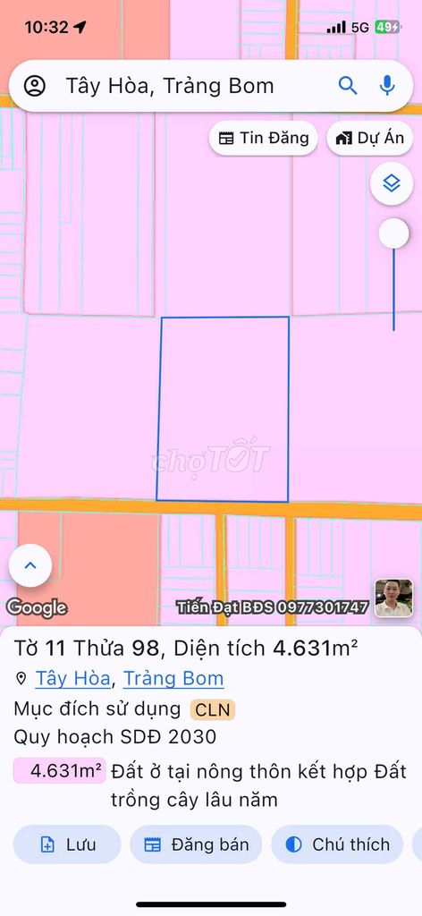 Đất sổ đỏ 3600m² Đường Tây Hòa, Xã Tây Hòa - Giá chỉ 9 tỷ, thương lượng tốt!