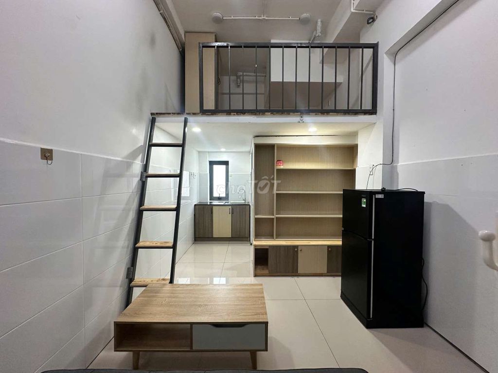 Phòng gác lửng 30m² giá 4.3 triệu - Nội thất xịn sò, vào ở ngay!