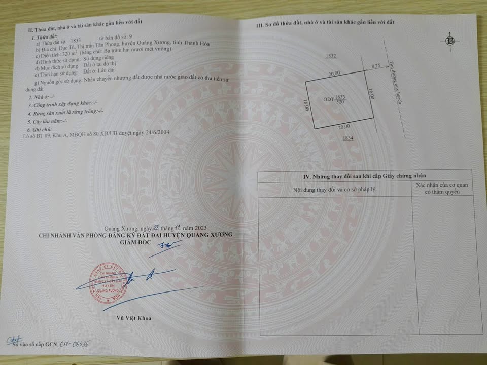 Đất Biệt Thự Tân Phong 320m² giá 9.6 tỷ - Vị trí đắc địa, gần QL 1A!