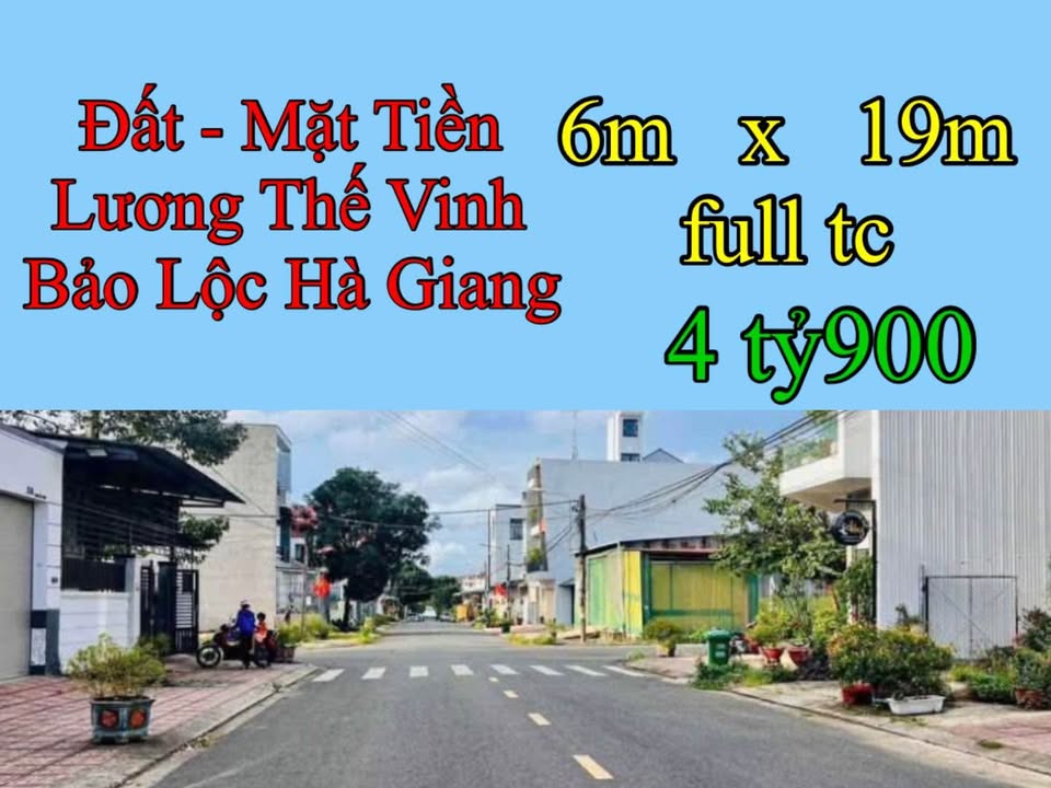 Đất mặt tiền Lương Thế Vinh, Bảo Lộc 114m² giá 4.9 tỷ - Cơ hội đầu tư sinh lời!