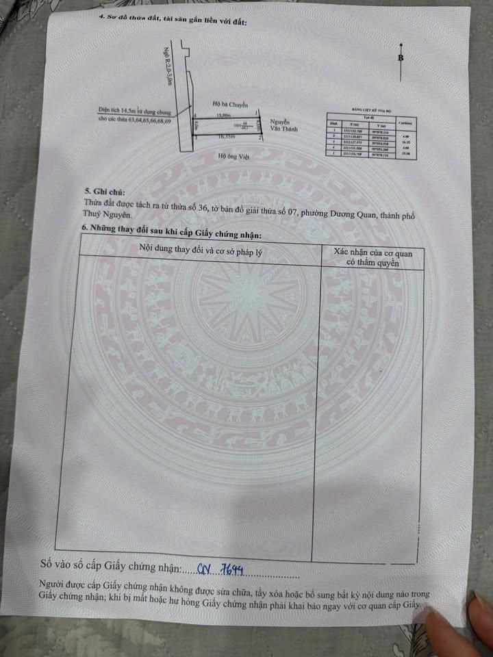 Đất nền chính chủ Bãi Cát, Dương Quan, Thủy Nguyên 64m² - Sổ đỏ, giá 2.6 tỷ