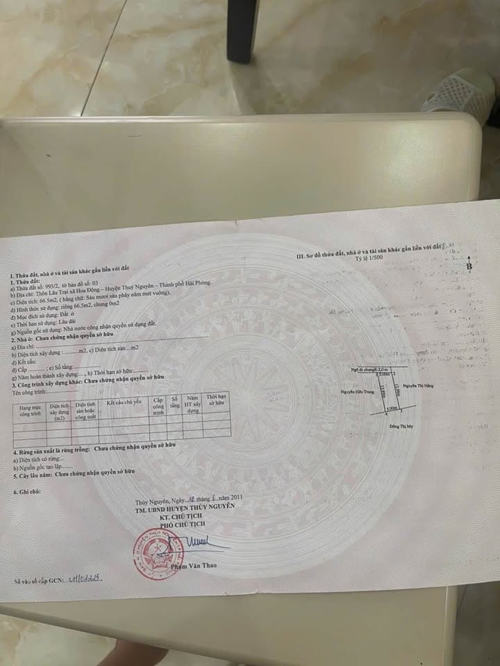 Nhà riêng Hoa Động, Thủy Nguyên, 66.5m² giá 2 tỷ - Pháp lý rõ ràng, không lỗi phong thủy!