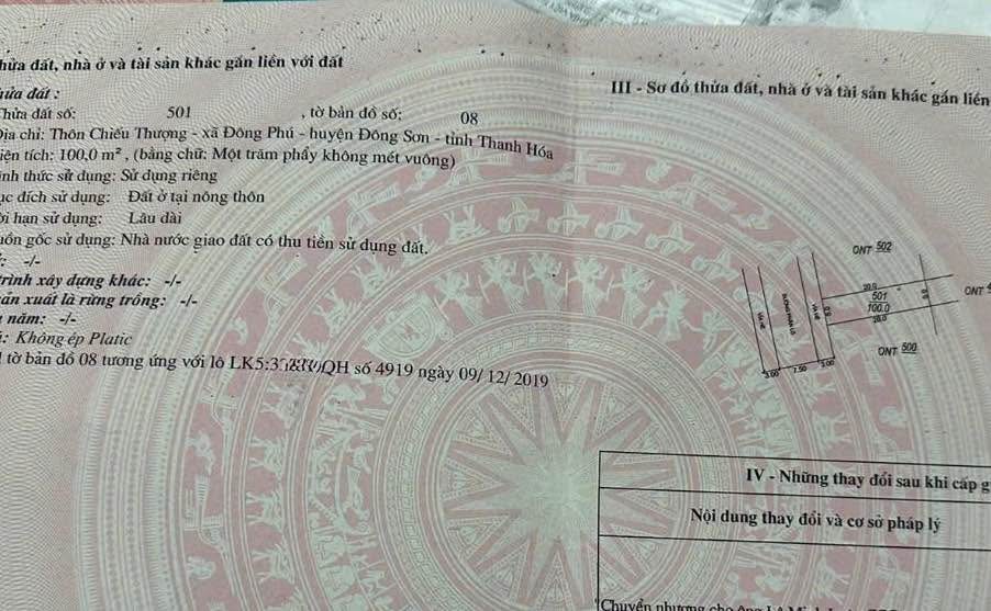 Đất nền Đông Phú 100m² chỉ 1 tỷ - Cơ hội đầu tư tuyệt vời!