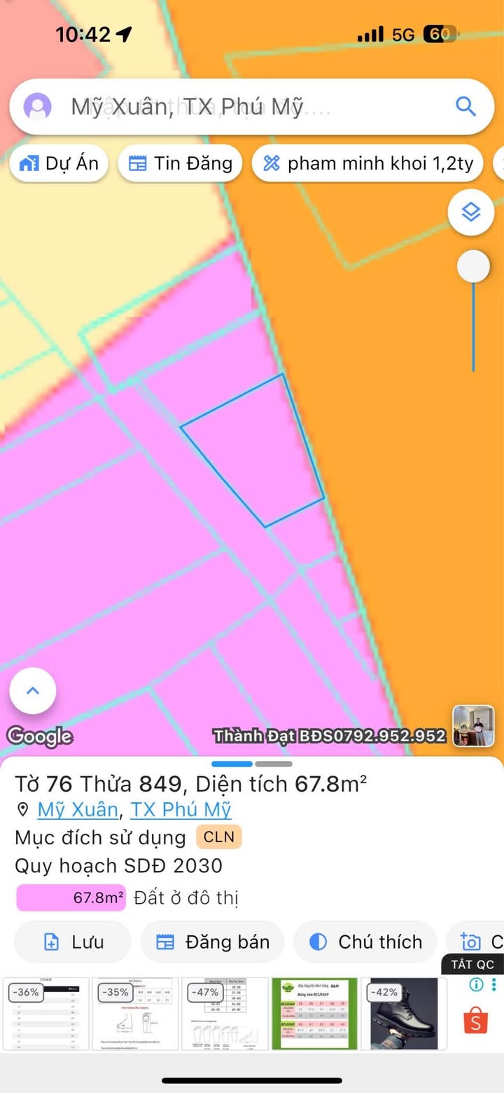 Đất mặt tiền đường S, Phú Mỹ, 80m² giá 3.75 tỷ - Cơ hội đầu tư sinh lời!