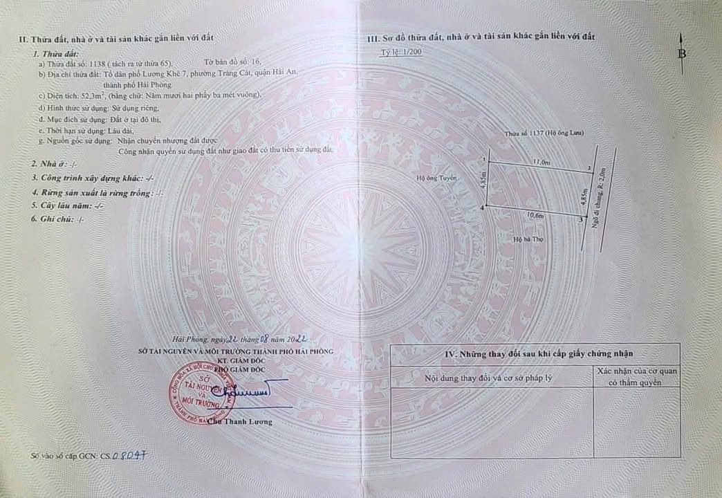 Đất nền Tràng Cát, Hải Phòng 52m² giá 1.55 tỷ - Vị trí đắc địa, đông dân cư!