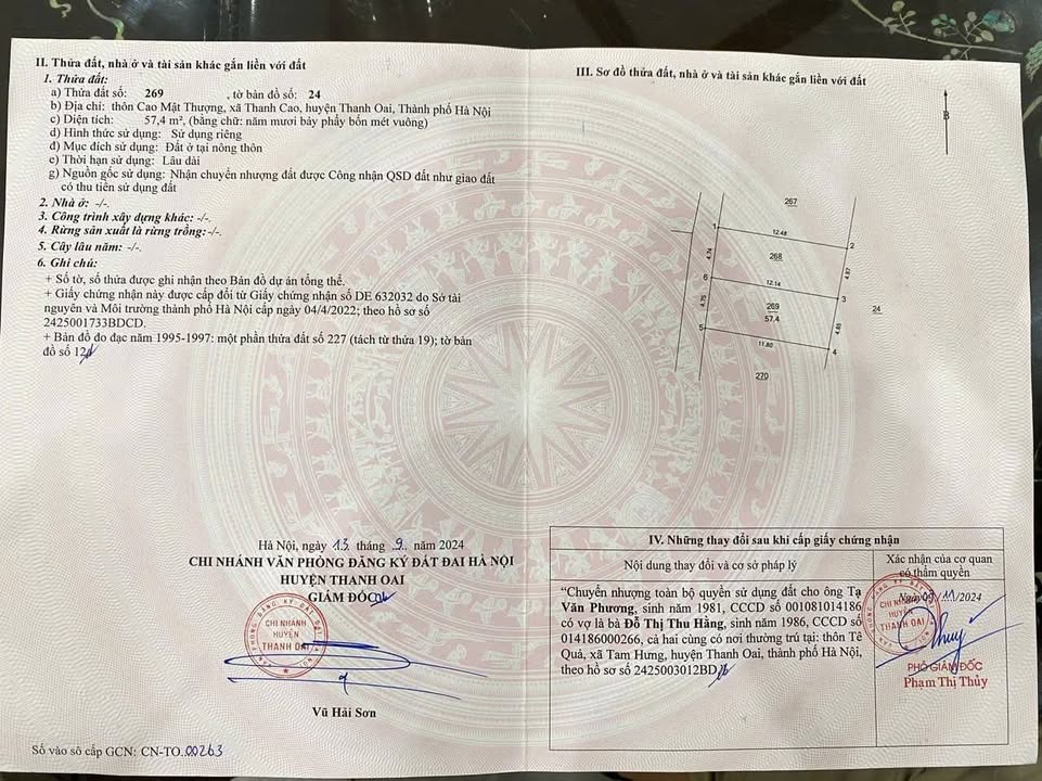 Đất nền Thôn Cao Mật Thượng, xã Bình Minh, 57.4m² giá nhỉnh 2 tỷ - Đầu tư sinh lời cao!