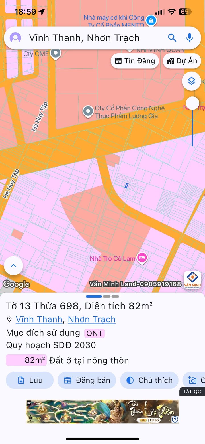 Đất nền Vĩnh Thanh Nhơn Trạch 82m² giá 1 tỷ - Sổ đỏ chính chủ, gần cụm công nghiệp!