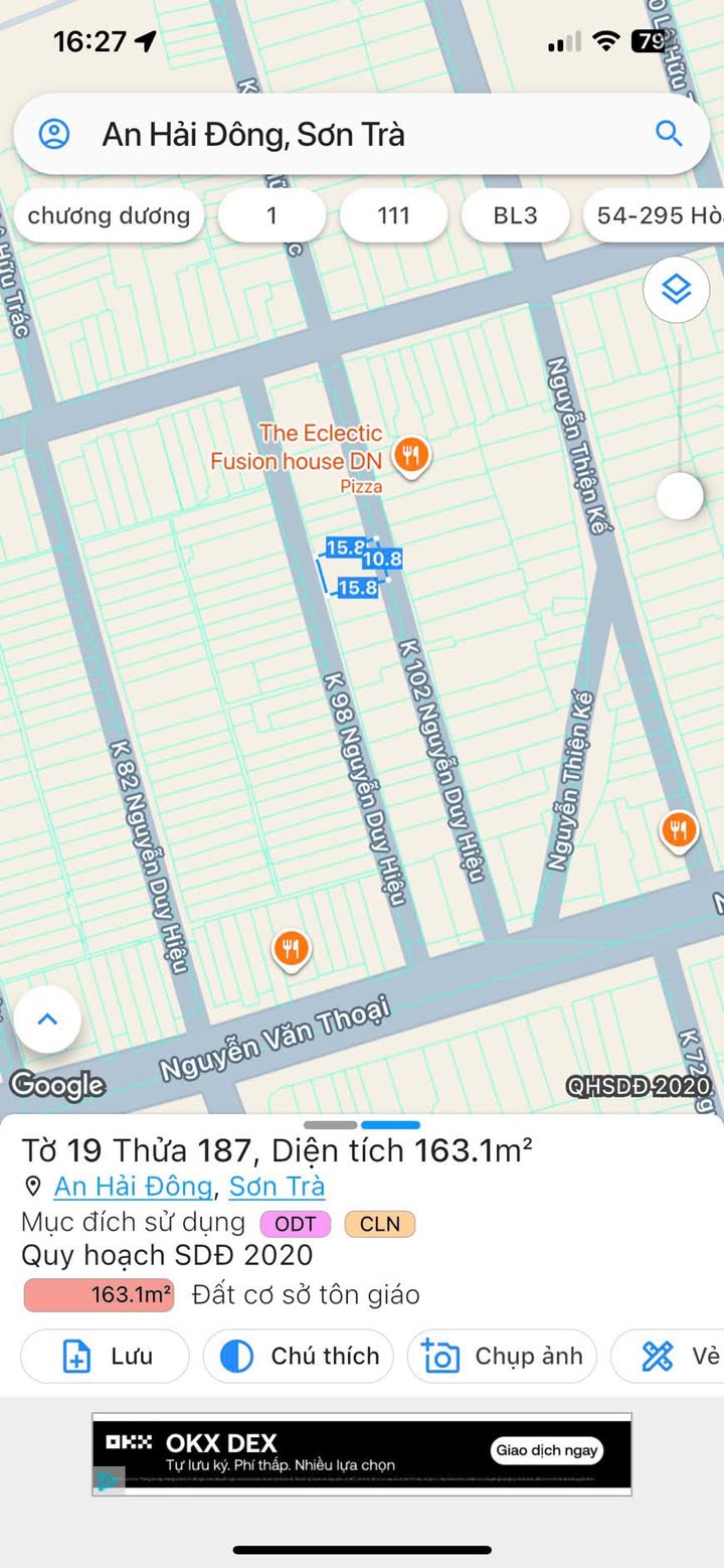 Đất kiệt ô tô 2 mặt tiền Nguyễn Duy Hiệu, 163m² giá 20 tỷ - Đầu tư sinh lời lý tưởng!