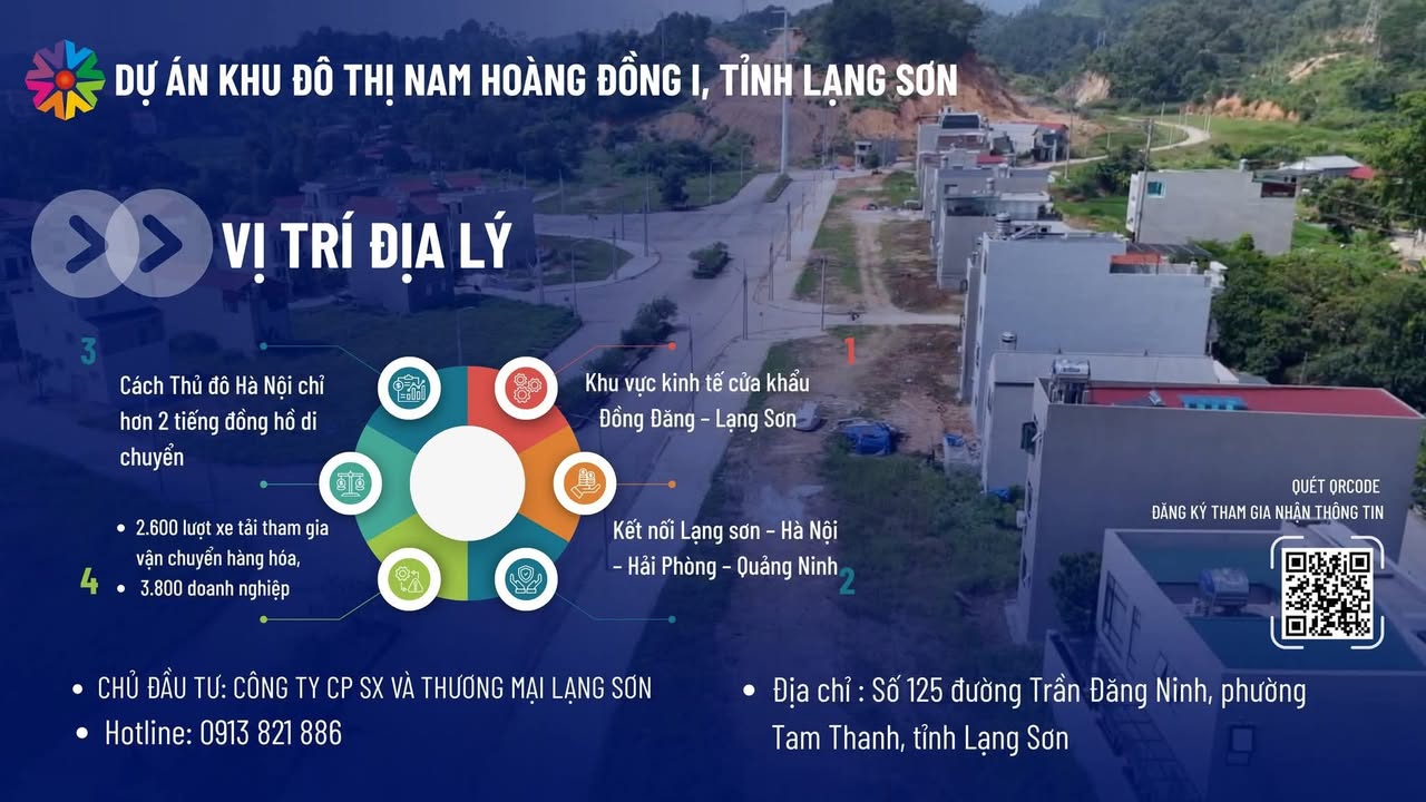 Đất nền Khu đô thị Nam Hoàng Đồng I, Lạng Sơn 87m² - Giá chỉ từ 2 tỷ!