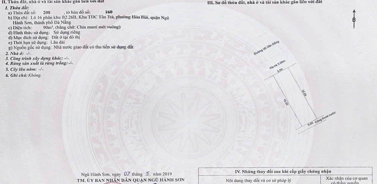 Đất nền Tân Trà Đà Nẵng 180m² giá 11 tỷ - Đầu tư sinh lời cao!