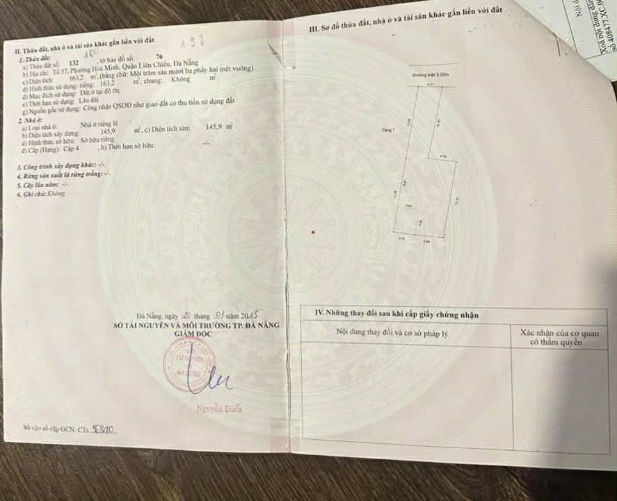 Đất kiệt ô tô Tô Hiệu Liên Chiểu 163m² giá 4 tỷ - Cơ hội đầu tư tuyệt vời!