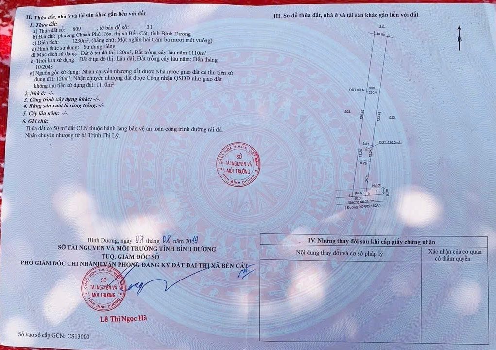 Đất nền mặt tiền DH424, Chánh Phú Hòa, Bến Cát, 1200m² - Cơ hội đầu tư tuyệt vời!