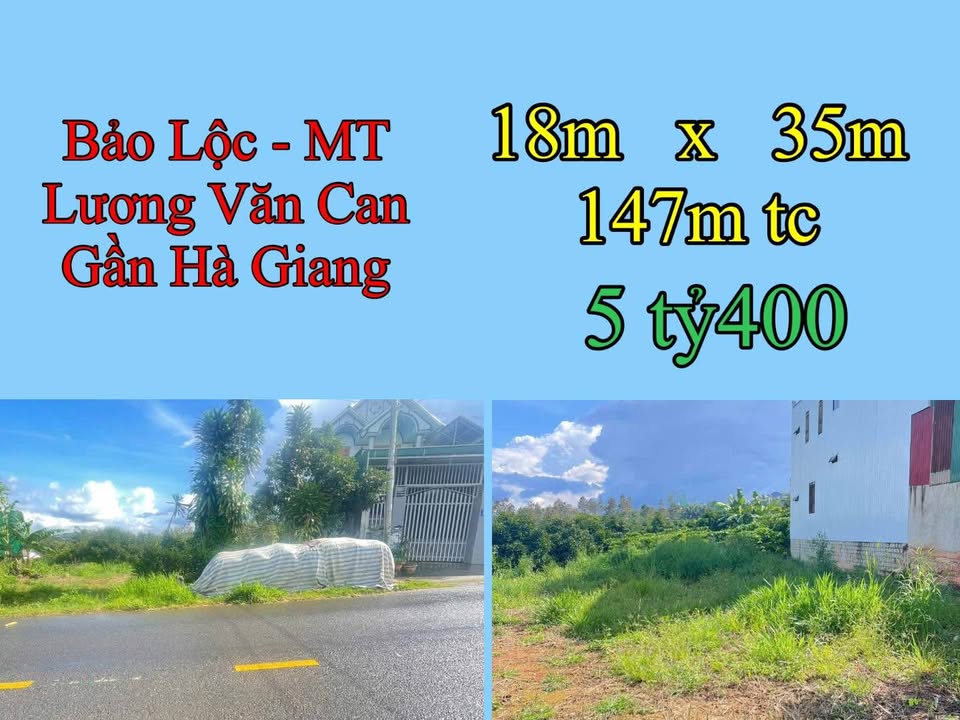 Đất mặt tiền Lương Văn Can, Bảo Lộc 630m² giá 5.4 tỷ - Đầu tư sinh lời cao!