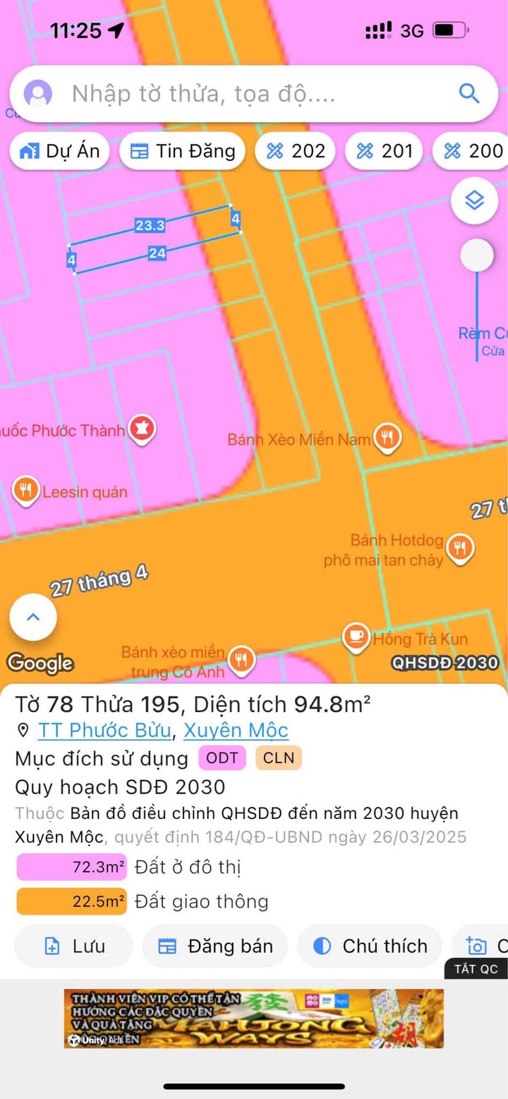 Đất nền 93m² tại thị trấn Phước Bửu - Giá 2.3 tỷ - Kinh doanh sầm uất!