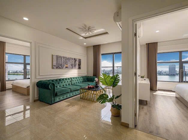 Căn hộ cho thuê Monarchy Tòa B Đà Nẵng 3PN giá 32 triệu - View thoáng, đầy đủ nội thất!