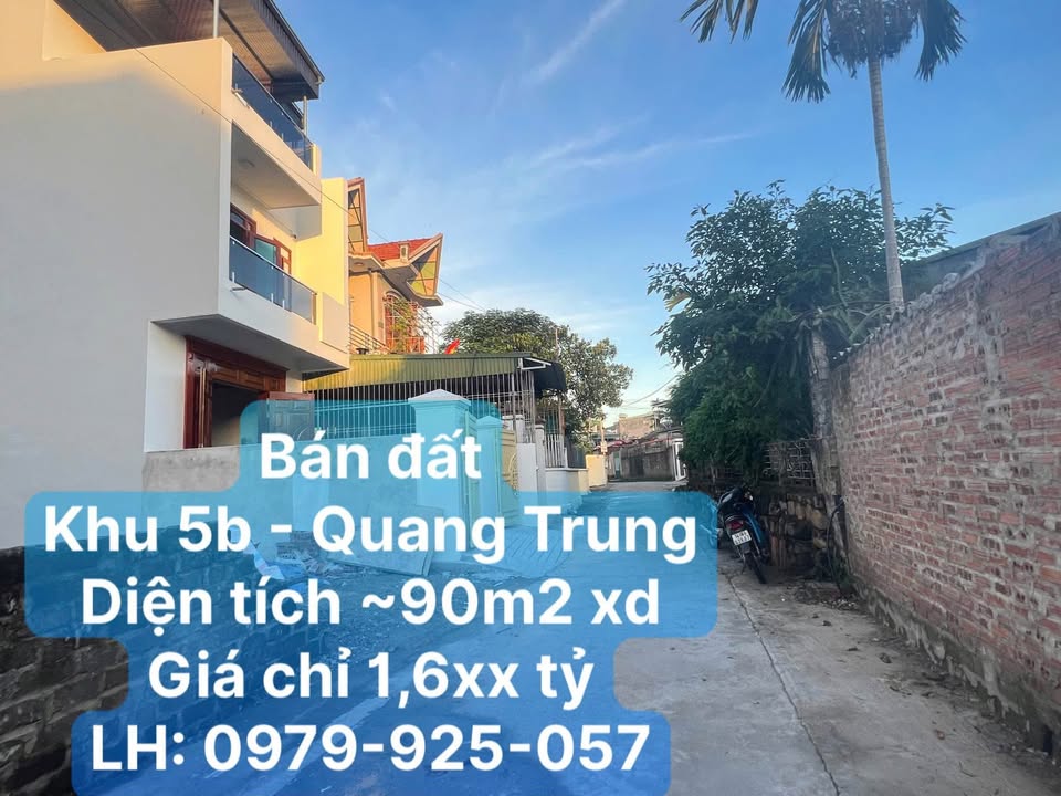Đất nền Quang Trung, Uông Bí 90m² giá 1.6 tỷ - Vị trí đắc địa gần nhà văn hóa