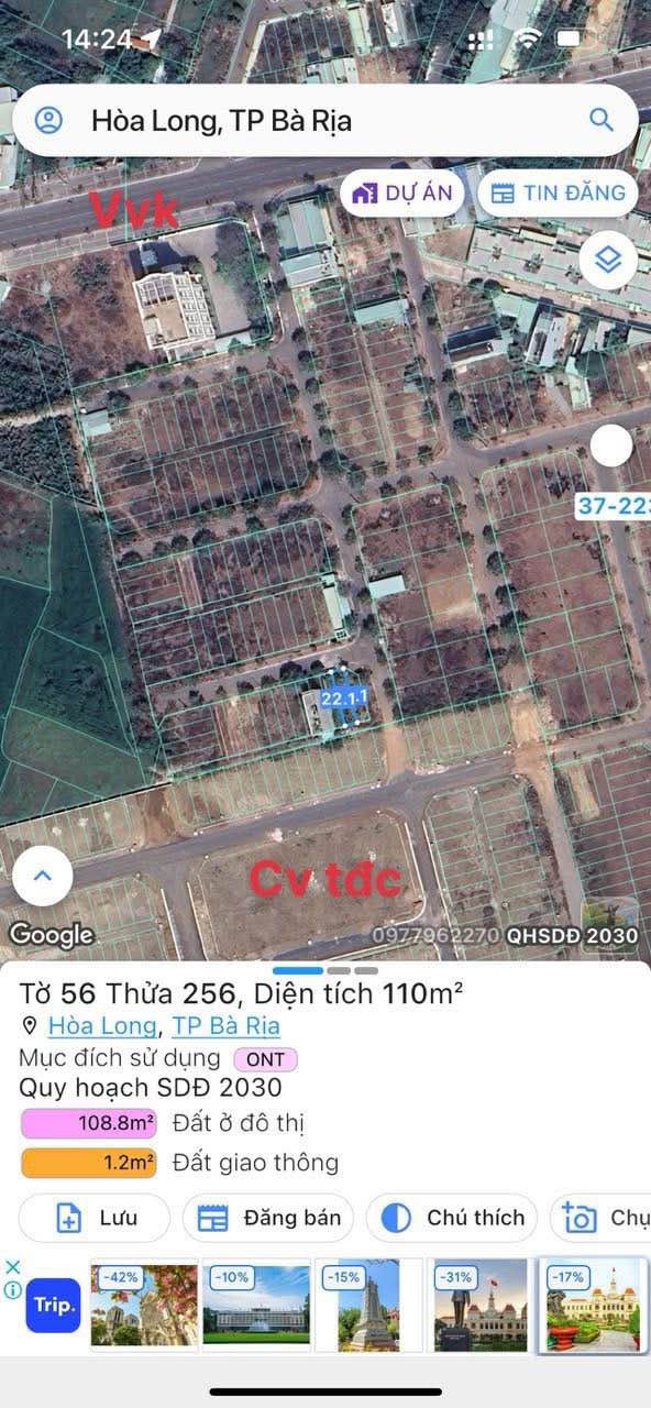 Đất nền Khu dân cư Lan Anh 1, Bà Rịa 110m² giá 2.55 tỷ - Sổ đỏ chính chủ