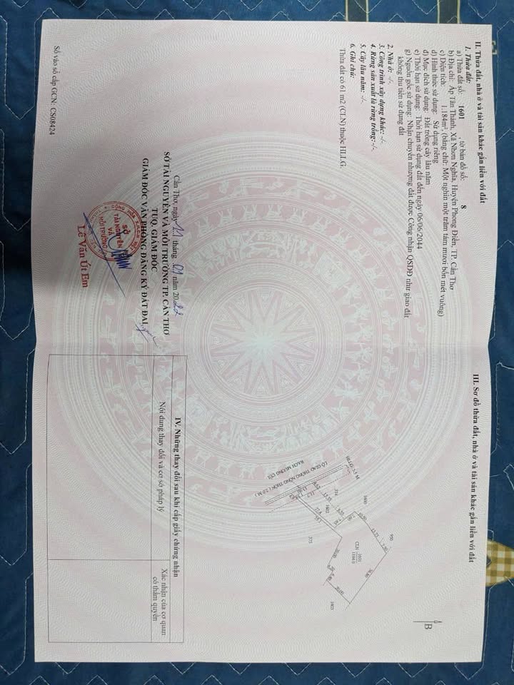 Đất nền Phong Điền 1424m² giá 2.2 tỷ - Mặt tiền 12m thuận lợi kinh doanh!