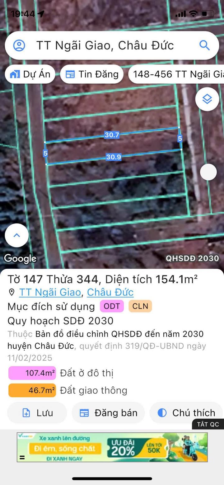 Đất nền Ngãi Giao, Châu Đức 150m² giá 650 triệu - Cơ hội đầu tư tuyệt vời!