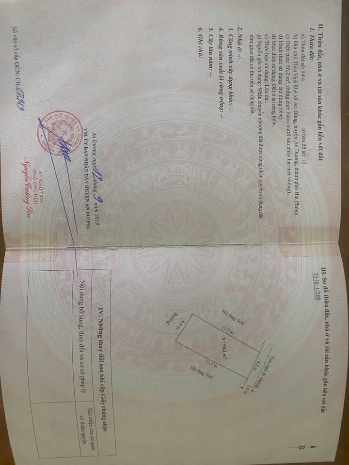 Đất nền 56m² Vĩnh Khê, An Đồng, An Dương - Giá 1.29 tỷ - Đầu tư sinh lời ngay!